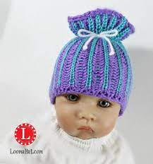 Brioche Paper Bag Hat For Babies On A Loom Knitting Baby Knitting Patterns Loom Knitting Patterns Hat