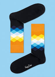 Faded Diamond Graphic Timeless Detailed Give Feet A Makeover With Colorful Faded Diamond Socks These Black Gra Diamond Socks Happy Socks Happy Socks Men