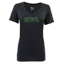 details about nike womens print block athletic gym t shirt black graphic tee size s