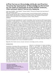 Kulliyyah of allied health science куантан •. Pdf A Pilot Survey On Knowledge Attitude And Practice Towards The Islamisation Of Knowledge As Perceived By The Staff Of Kulliyyah Of Allied Health Sciences International Islamic University Malaysia