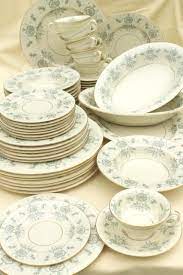 Noritake china caprice floral pattern. Vintage Caprice Castleton China Dinnerware For 8 Ivory W Grey Mint Green Floral