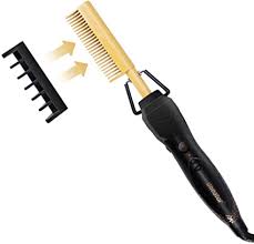 There are two types of hot combs, electric straightening comb and stove hot comb. Amazon Com Electric Straightening Heat Hot Pressing Comb Ceramic Curling Flat Iron Curler Designed Hair Straightener For Natural Black Hair Beards Beauty Personal Care
