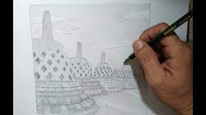 Setelah sekian lama,,, terimakasih bapak ibu dari fakultas pertanian. Cara Menggambar Sketsa Candi Borobudur Youtube
