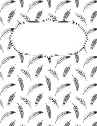 Black And White Cover Photos Free Printable Black And White Feather Binder Cover Template Download The Cover In Jpg Or Pdf For Binder Cover Templates Binder Covers Binder Covers Printable