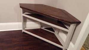 Diy Corner Tv Stand Farmhouse Style Farmhouse Style Tv Stand Corner Tv Stands Rustic Tv Stand