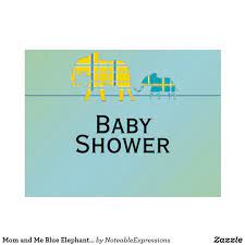 Mom And Me Blue Elephant Baby Shower Yard Sign Birth Announcement Sign Yard Signs Outdoor Signs