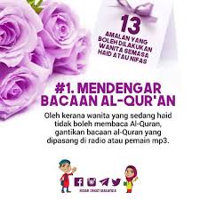 Menuntut ilmu termasuk amalan yang bisa dilakukan saat haid oleh wanita. Info Grafik 13 Amalan Yang Boleh Dilakukan Oleh Wanita Ketika Haid Dan Nifas