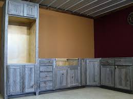 weathered gray barnwood kitchen
