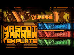 Touch device users, explore by touch or with swipe gestures. Free Mascot Youtube Banner Template No Text Android Ios Youtube