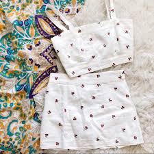 Forever 21 Tops Cherry Print Two Piece Set Poshmark