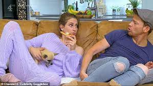 Celebrity gogglebox stars stacey solomon and joe swash got into a nasty bicker on tuesday's episode of the show. Joe Swash Fuming As Stacey Solomon S Dog Bites Him On The Bum On Celebrity Gogglebox Daily Mail Online