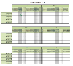 Wie oben schon erwähnt kann man den urlaubsplaner auch ausdrucken, an das schwarze brett hängen und mit kugelschreiber oder buntstift von den mitarbeitern direkt ausfüllen lassen. Urlaubsplaner 2018 Excel Vorlage Kostenlos