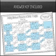 Problems day 1 answer key , gitmans. Finding Unknown Measures In Similar Triangles Worksheet Maze Activity Law Of Sines Similar Triangles Law Of Cosines