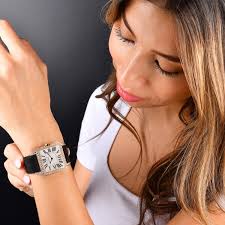 Estate Cartier Santos Dumont 2650 18K Yellow Gold Diamond-set Watch