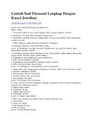Maybe you would like to learn more about one of these? Contoh Soal Ekonomi Lengkap Dengan Kunci Jawaban