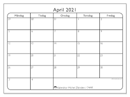 Med en kalender att skriva ut kan vi inkludera den information vi behöver ha till hands. Kalender 74sl April 2021 For Att Skriva Ut Michel Zbinden Sv