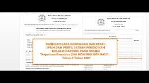 Ayah bunda kepala sekolah paud dapat menggunakan format sk operator sekolah doc ini dengan download. Cara Download Dan Cetak Sptjm Dan Profil Satuan Pendidikan Di Dapodik Paud Online Youtube