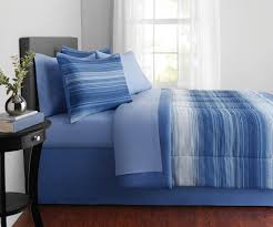 Text email copy link print pinterest. Mainstays Ombre Stripe Microfiber Reversible Bed In A Bag King Blue 8 Pieces Walmart Com Walmart Com