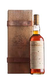 Macallan 25 Years Old Anniversary Single Malt Scotch Speysidedistilled In 1971 Bottled In 1997one Damp Affected Capsule And Labelin Original Wooden Case Damp Affected Christie S