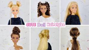 Today i have 6 more cute and easy barbie doll hairstyles for you all! 6 Cute Barbie Hairstyles 3 Youtube