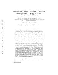 Pdf Unsupervised Domain Adaptation For Semantic Segmentation Of Nir Images Through Generative Latent Search