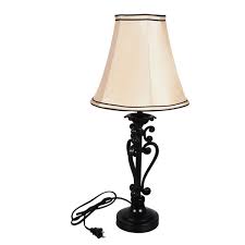 Gold & black ceramic bedside table lamp with black shade. Charlton Home Deandres 22 Black Bedside Table Lamp With Outlet Wayfair