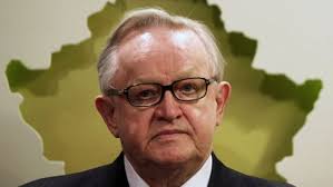 Who was Martti Ahtisaari, the proponent of the Kosovo status solution?