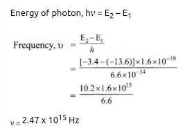 (4.2.11) λ ′ − λ = h c m c 2 ( 1 − cos. En11 Calculate The Frequency Of The Photon Which Canexcite The Electron To 3 4 Ev From 13 6 Brainly In