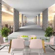 Papier Peint Deco Terrasse Au Dessus Des Buildings Papier Peint Decoration Murale Decoration Gifi Parement Mural Papier Peint 3d Papier Peint