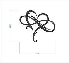 Personalized Infinity Symbol Custom Heart Names Est Year Metal Etsy In 2020 Infinity Symbol Symbols Couple Gifts