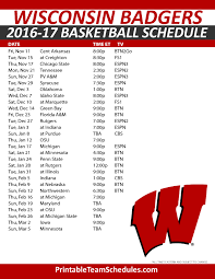 Wisconsin Badgers Basketball Schedule 2016 17 Print Here Http Printableteamschedules C Basketball Schedule Badgers Basketball Wisconsin Badgers Basketball