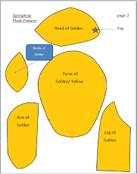 This Is A Pattern For Chica The Chicken From Five Nights At Freddy S A Tutorial Detailing How To Use The Pattern Is Available Here Fnaf Pattern Plush Pattern