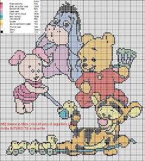 Grille Refaite Winnie Et Ses Amis Le Blog De 7 A La Maison Point De Croix Tricot Grilles Gratuites Creations Disney Au Point De Croix Chats En Points De Croix