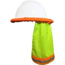 Safety Hard Hat Neck Shield Helmets Sun Shade Hi Vis Reflective Stripe Yellow Walmart Canada