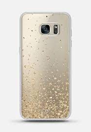 gold stars rain transparent galaxy s7 edge case by organic saturation casetify galaxy s7 phone cases phone cases samsung galaxy galaxy s7 edge cases