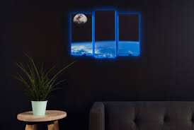 Wohnwand modern mit led eine wohnwand modern mit led ist optisch immer etwas reizvoller. Wallity Led Canvas Art Touch Of Modern