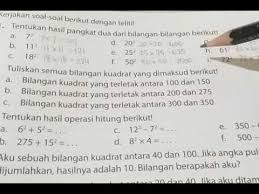 Buku tematik tema 1 kelas 2 sd berjudul hidup rukun. Latihan 4 Nomor 2 Halaman 89 Bilangan Kuadrat Youtube