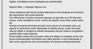 Curriculum Vitae Esempio Di Lettera Di Presentazione