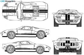 Car Blueprint Database Ford Gt Blueprints Car Drawings