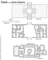 Temple Of The Seven Heretics Dyson S Dodecahedron Dungeon Maps Cartography Heretic