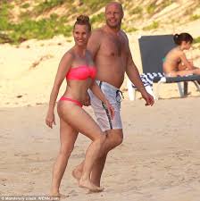 She's taken matters into her own. Nicollette Sheridan Splashes About In A Bright Pink Two Piece On St Barts Daily Mail Online
