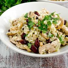 Salade De Riz Au Poulet Et Haricots Rouges Recette Salade De Riz Recette Salade De Riz Riz Au Poulet