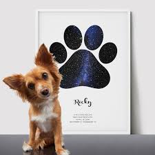 Dog Paw Print Star Map Dog Lover Gift Personalized Dog Gift Etsy Dog Gifts Dog Lover Gifts Personalized Dog Gift