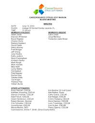 CAREERSOURCE CITRUS LEVY MARION BOARD MEETING MINUTES DATE: June 12, 2019  PLACE: College Of Central Florida, Lecanto, FL TIME