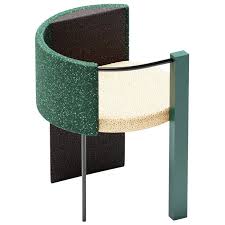 Thin Metal Framed Apart Chair Green Edition In 2020 Minimalist Chair Unique Chair Metal Chairs