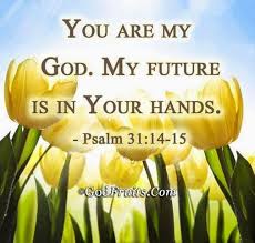 You Are My God My Future Is In Your Hands Psalm 31 14 15 With Field Of Yellow Tulips Psalms Psalm 31 Faith In God