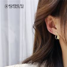 Get the best deals on real gold stud earrings and save up to 70% off at poshmark now! Obear 14k Real Gold Plating Creative Simple Design Feather Stud Earrings Women Fashion Elegant Banquet Jewelry Accessories Stud Earrings Aliexpress