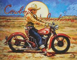Portfolio Where Are They Now Cowboy Artwork Biker Art Motorcycle Art Painting