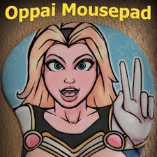 Jinx League of Legends inspirierte Oppai Mousepad mit Handgelenkstütze  Silikon-Mauspad