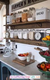 Kitchen decorating kitchen decor themes farmhouse kitchen decor home decor kitchen diy kitchen cool kitchen wall decor ideas farmhouse style. Declutter Your Kitchen Diy Shelves To Organize A Country Farmhouse Kitchen On A Budget Decluttering Your Life